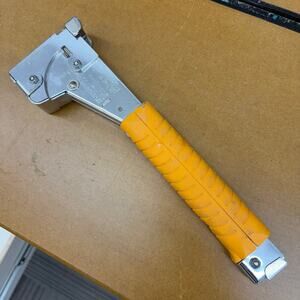 Arrow T50 Heavy Duty Staple Gun Vintage Steel Construction Yellow Handle USA